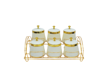 6-Piece Royal Masala Rack Golden