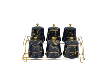 6-Piece Royal Masala Rack Black