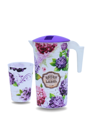 Flower Water Set (1 Jug & 6 Glasses)