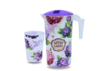 Flower Water Set (1 Jug & 6 Glasses)