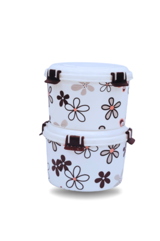 Pack of 2 Clip-Lock Flower Bowl Medium